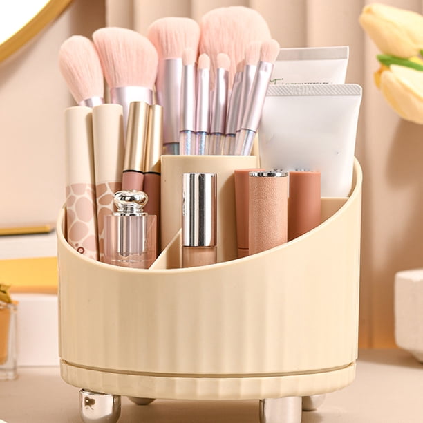 Organisateur Maquillage 2 En 1 Vert – Rangement Coiffeuse Détachable, Pot Pinceaux + Compartiments Cosmétique, Transparent
