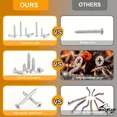thumbnail image 2 of Assorted 160-Piece Wood Screws – Self-Tapping, Flat Head, 304 Stainless, 2 of 5