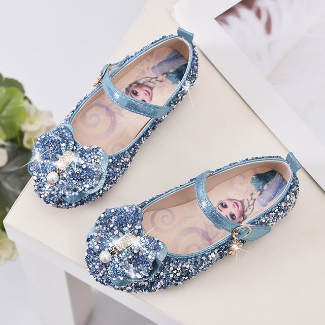 Zapatos de Princesa Disney Elsa Frozen LED para Niñas 29-Insole18.6 CM