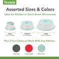 thumbnail image 3 of Tovolo Microwave Splatter Cover for Food, 3-Pack (Charcoal) - Collapsible & Vented Silicone Splatter Guard Lid - Microwave Plate & Dish Cover with Handle - BPA-Free Kitchen Gadget for Meal Prep, 3 of 3
