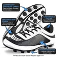 thumbnail image 3 of &nbsp;Vizari USA Infinity Soccer Cleats for Kids – Lightweight, Durable Youth Firm Ground Soccer Shoes for Boys and Girls - White Black, 1.5, 3 of 6