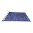 thumbnail image 2 of Ahgly Company Machine Washable Indoor Square Abstract Blue Modern Area Rugs, 5' Square, 2 of 4