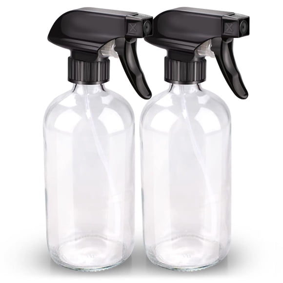 Juego de botellas de aerosol de vidrio Bontip 500 ml (paquete de 2) con accesorios