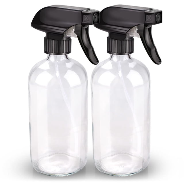 Juego de botellas de aerosol de vidrio Bontip 500 ml (paquete de 2) con accesorios