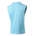 thumbnail image 3 of Mesh Tank Tops for Men Lightweight Breathable Summer Workout Tee Shirt Quick Drying Activewear Gym Shirts Muscular Clothes Light Blue, Size XXXL, 3 of 7