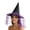 Purple #021, variant on Women Adult Witch Hat with Spider Web Tulle & Rhinestone Decor, Pointed Witch Costume Hat, Elegant Halloween Dress Up Accessory for Cosplay, Trick or Treat and Photo Shoots