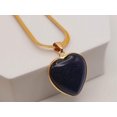 thumbnail image 3 of Choker Necklace Gold Tone Blue Sandstone Healing Crystal Heart Necklace, 3 of 4