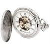 Charles-Hubert Paris 3917 Stainless Steel White Dial Mechanical Pocket Watch