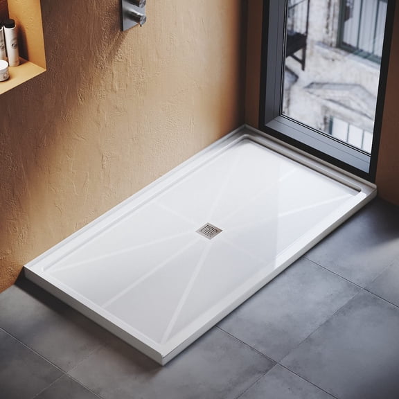 Sunny Shower Double Sliding Shower Door 34 in.D x 34 in. W x 72 in. H Black Framed