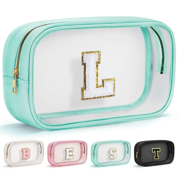 Neceser de viaje transparente YOOLIFE Initial, azul