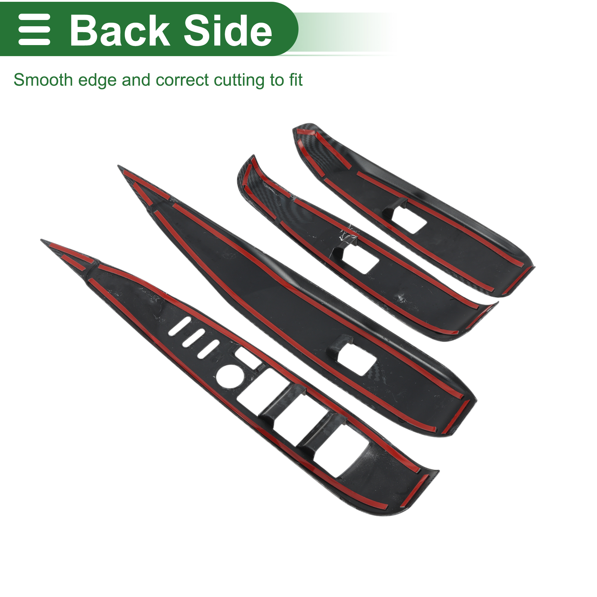 Unique Bargains Window Lift Switch Panel Trim Cover for Toyota Camry 2018-2024 Black