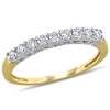Miabella Women's 1/4 Carat T.W. Diamond 10kt Yellow Gold Semi-Eternity Anniversary Ring