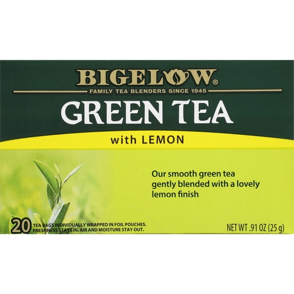 (6 pack) Bigelow Green Tea with Lemon, Tea Bags, 20 Count