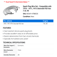 thumbnail image 2 of Spark Plug Wire Set - Compatible with 1970 - 1971, 1973 Chevy P20 Van 7.4L V8, 2 of 2