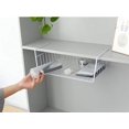 thumbnail image 4 of Shelf Basket, 2 Pack Wire Rack, Sliding Storage Under Shelf, Space Saver, Kitchen Counter Pantry Desk Bookshelf Cabinet, White, 4 of 5