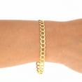 thumbnail image 2 of Nuragold 14k Real Yellow Gold Solid Cuban Curb Link 6mm Chain Bracelet (7"-9") Italian Jewelry for Men & Women, 2 of 11