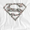 thumbnail image 2 of Superman T-Shirt Rough Floral Logo Unisex Graphic Tee For Men & Women, 2 of 7