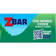 Zbar Iced Oatmeal Cookie Soft-Baked Energy Snack Bars, Organic Granola Bars, Snacks for Kids, 12 count