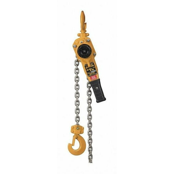 Lever Chain Hoist, 3,000 lb Load Capacity, 10 ft Hoist Lift, 1 in Hook Opening
