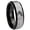 Gray And Black Beveled Edge, variant on Bass Fishing Beveled Edge Gray And Black Tungsten Men Ring 10MM