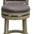 thumbnail image 2 of Amy 29 Inch Swivel Barstool with Padded Seat, Nailhead Trim, Brown, 2 of 5