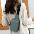 thumbnail image 5 of EnJoCho Ladies Chest Bag Soft Leather Feeling Crossbody Bag Large Capacity Simple Retro Shoulder Bag Travel Bag Mobile Phone Bag Trendy Matching Bags for Male Female for Travel Casual Use, 5 of 5