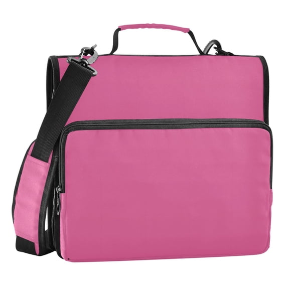 ALAZA Zipper Binder Pink Background 3 Ring Trapper Keeper File Folder Organizer Bag