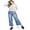 Medium Denim, variant on Wax Jeans Womens' Juniors Cropped Wide-Leg Culotte Jeans  (Medium Denim, 13)