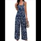 thumbnail image 3 of Bohemios Informales de Verano para Mujer, de Pierna , Holgados, con Estampado Floral y Bolsillos. Azul Marino M, 3 of 10