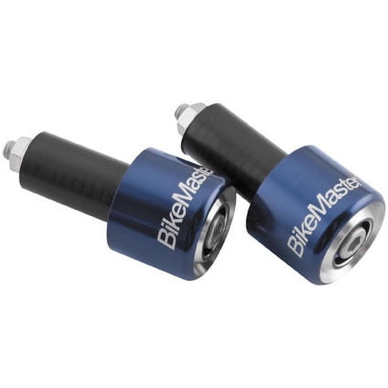 Bike Master 152129 Anodized Aluminum Bar End - Blue - Set of 2
