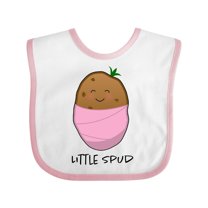 Inktastic Little Spud Pink Boys or Girls Baby Bib