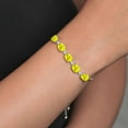 thumbnail image 4 of Gem Stone King 8.00 Ct Canary Mystic Topaz White Created Sapphire 925 Sterling Silver Bracelet for Women, 4 of 4