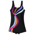 thumbnail image 4 of TiaoBug Women One Piece Swimsuits Sleeveless Athletic Jumpsuit Swimwear, 4 of 7