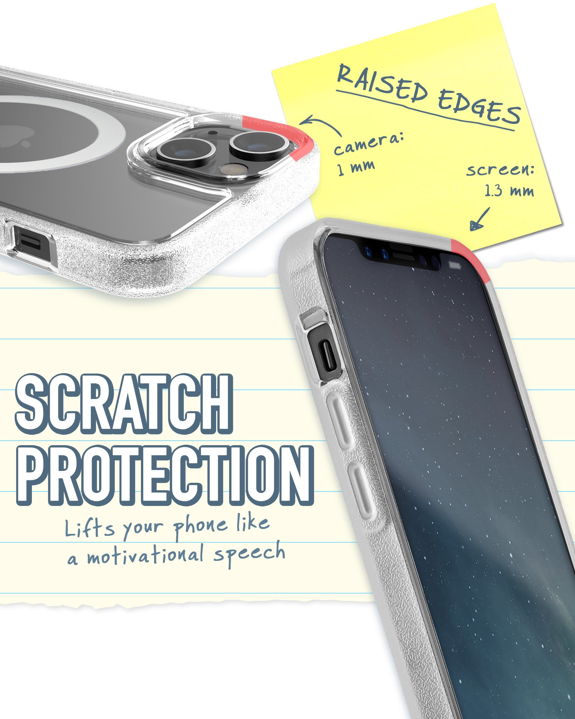 Smartish iPhone 13 Slim Case - Gripmunk Compatible with MagSafe [Lightweight + Protective] Thin Grip Cover with Microfiber Lining - Nothin' To Hide