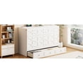 thumbnail image 3 of White Queen Size Bed With Stylish Patterns - Add Character To Room Brushed Plentiful Storage Facilities. Space Utilization Artistry. 450lb Stable Capacity. & Outlet Services. Sophisticated Strip, 3 of 6