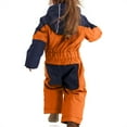 thumbnail image 5 of Snowsuit Kids 10-12 Girls Boys Windproof Waterproof Warm Padded Ski Suits Winter Outdoor Overalls Snowboarding Ski Wear Toddler Snow Bibs Snow Clothes Orange Size 2-3 Year 90, 5 of 8