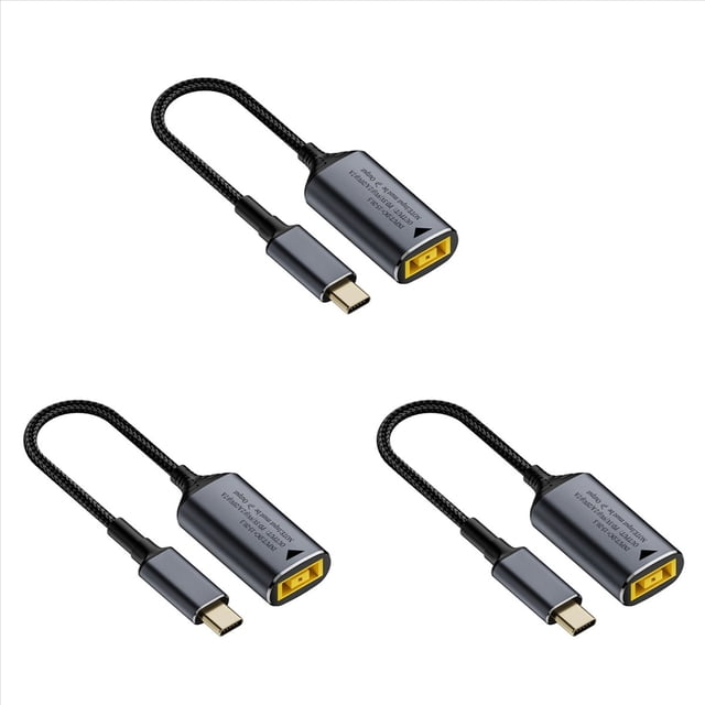 3X Cargador para Computadora Portátil con Enchufe Cuadrado de CC de 140 W A Adaptador de Corriente USB C PD de 5 V, 9 V y 20 V, Cable de Carga Rápida para