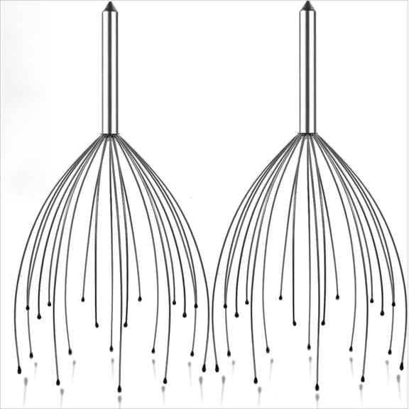 2 Pack Scalp Massagers, 28 Fingers Hand-held Massage Tingle, Head Massagers for Deep Relaxation, Stress Relief and Hair Stimulation Christmas Presents