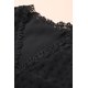 thumbnail image 3 of ABPHQTO Blusa negra elegante con cuello en V y encaje de lunares suizos para mujer, 3 of 5