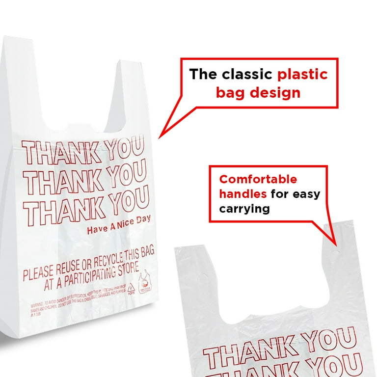 ASSUREPAK Easy Open Clear Plastic Bags – 13x10x23 Inch With Handles, 500 Count, 14 Micron
