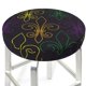 thumbnail image 3 of Balery Mardi Gras Carnival Fundas de asiento para taburete de bar redondo de tela de terciopelo ajustables que protegen de arañazos y manchas para sillas de 14 a 17 pulgadas.-14 inch, 3 of 7