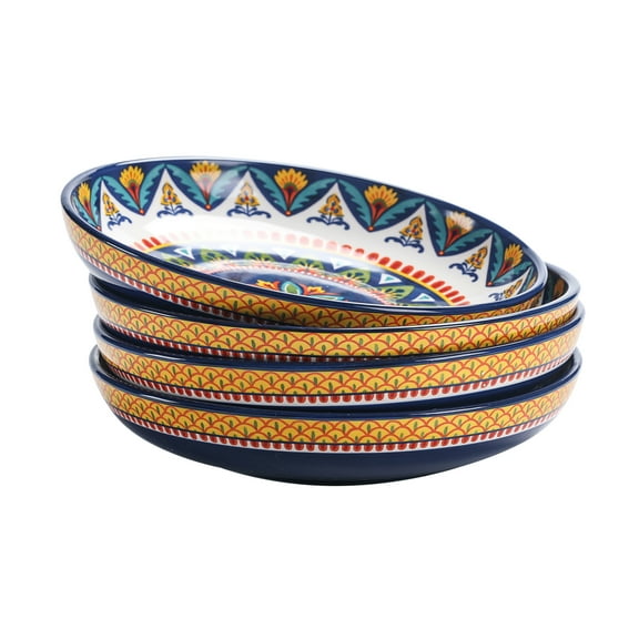 Bico Havana 35oz Dinner Bowls, Set of 4, for Pasta, Salad, Cereal, Soup & Microwave & Dishwasher Safe