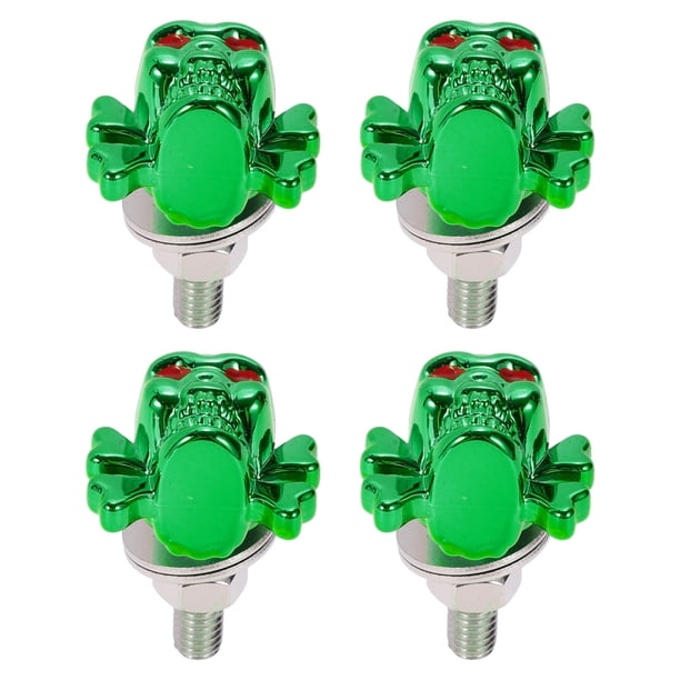 Tornillos de matrícula universales para motocicleta M6 de Unique Bargains, cubierta de 38 mm, kit de tornos de matrícula antirrobo de aleación de aluminio verde, 4 piezas