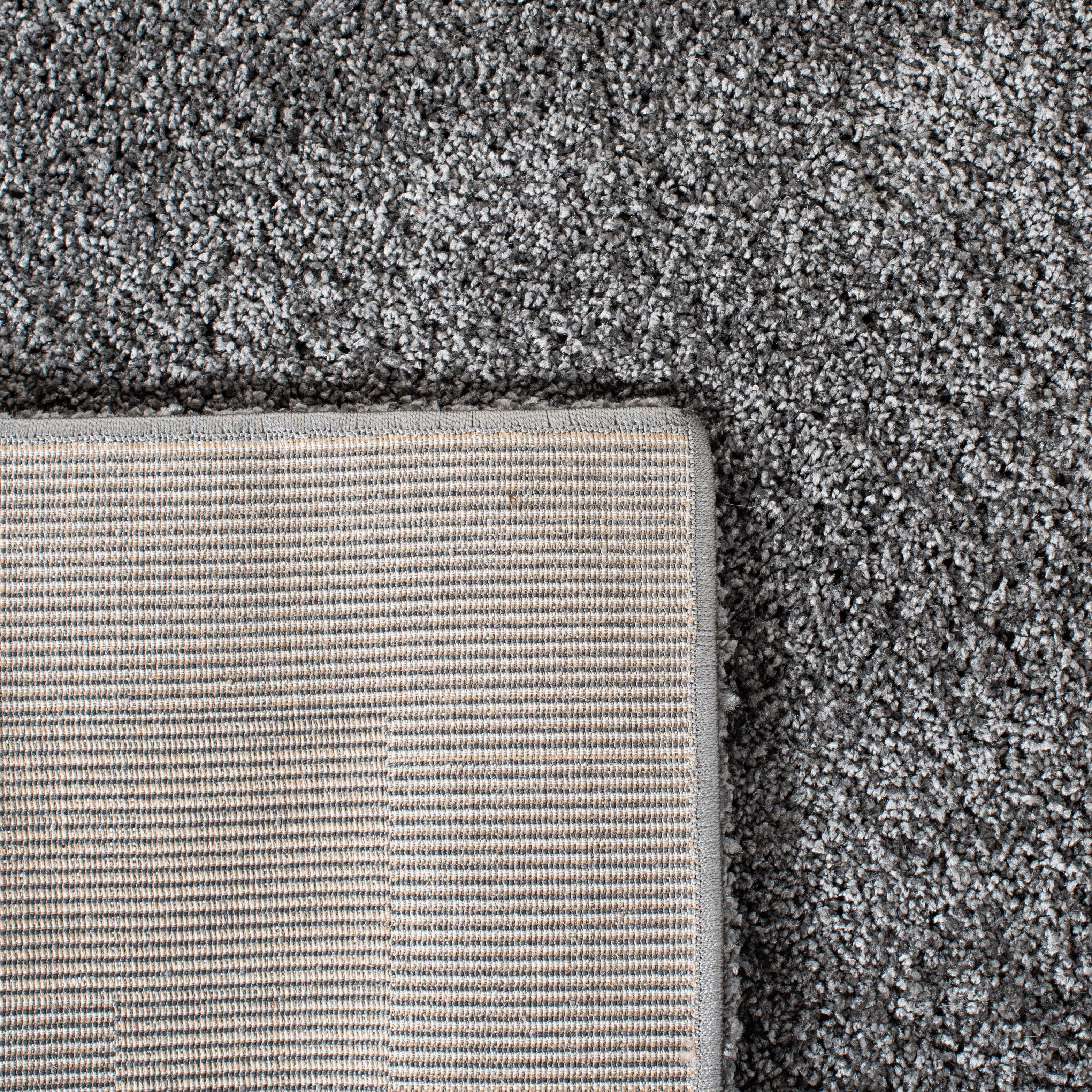 SAFAVIEH Florida Mason Bordered Shag Area Rug, Grey, 2' x 3'