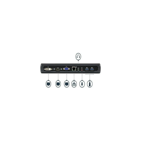 StarTech.com - HDMI, DVI/VGA, USB 3.0 Docking Station - Black