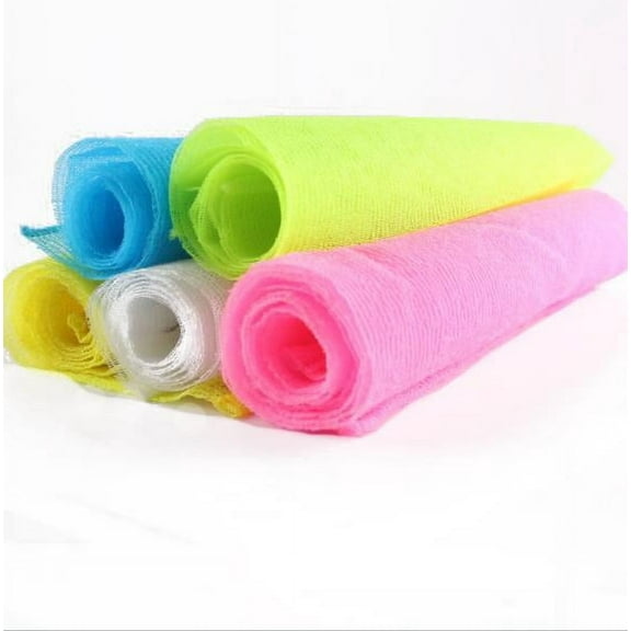 Artrylin Bath Wash Towel Long Exfoliating Nylon Bath Cloth Towel, Shower Washcloth for Body, 35 inches (Random 4 Colors)