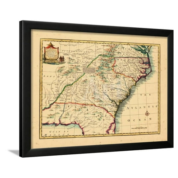 1747, Florida, Georgia, North Carolina, South Carolina, Framed Art Print Wall Art Sold by Art.Com