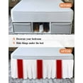 thumbnail image 7 of Red Bed Skirt Stripes Solid Color Bed Skirts King Size 18 Inch Drop, Wrap Around Dust Ruffle&nbsp;Bedskirt with Adjustable Elastic Belt for Queen Size Beds, 7 of 7