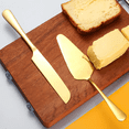 thumbnail image 4 of Juego De Cuchillos De Corte De Pastel De Acero Inoxidable Malubero Dorado, 4 of 5