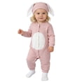 thumbnail image 2 of Letdown Easter Unisex Baby Long Sleeve Romper, Soft Cotton Jumpsuit Cinch Cute Bunny-Theme Outfits with Ears Hat 2 Pieces Clothes, 2 of 10